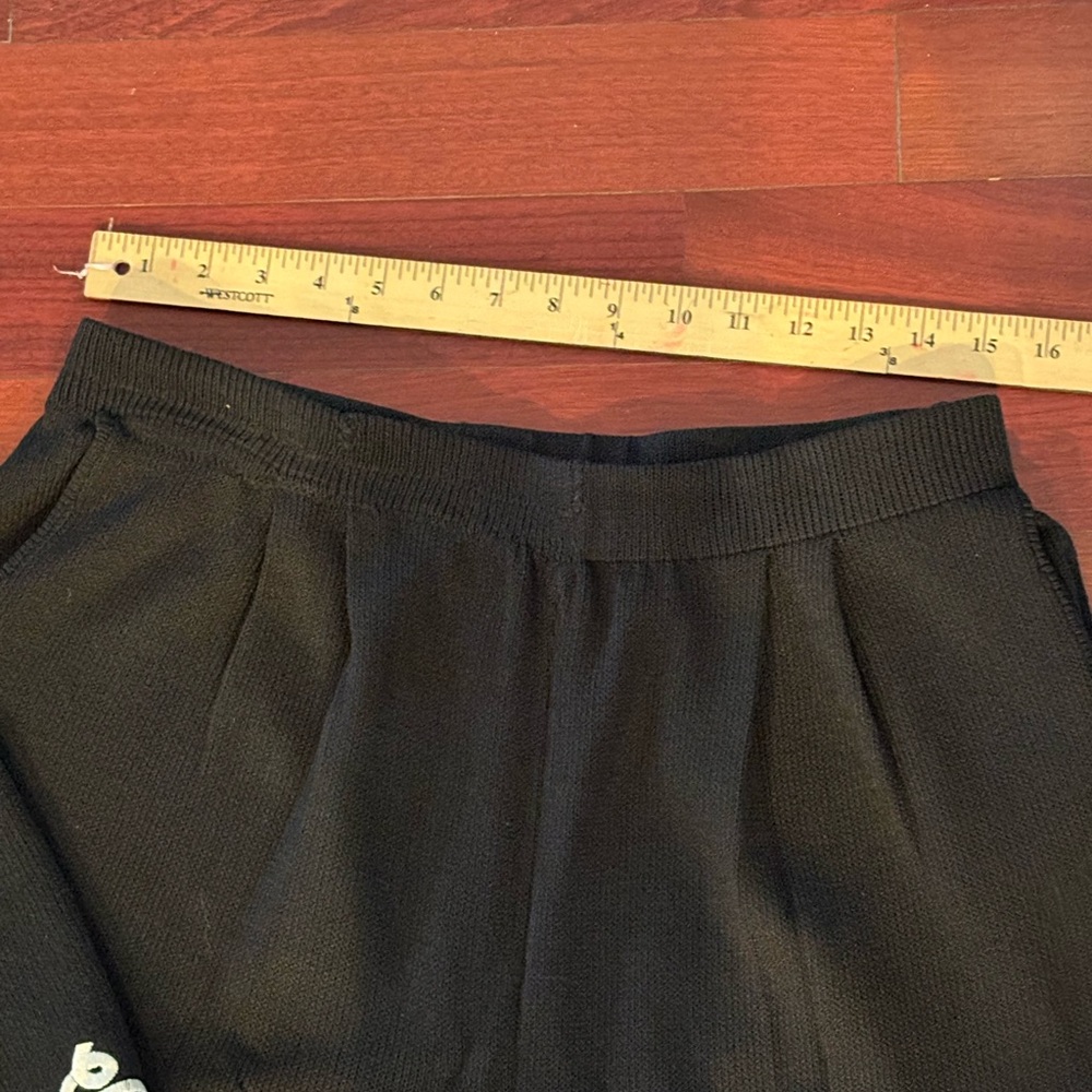 St. John Knit Suit Black 3 Piece Embroidered Jacket Pants & Skirt Size 16 - Picture 10 of 16